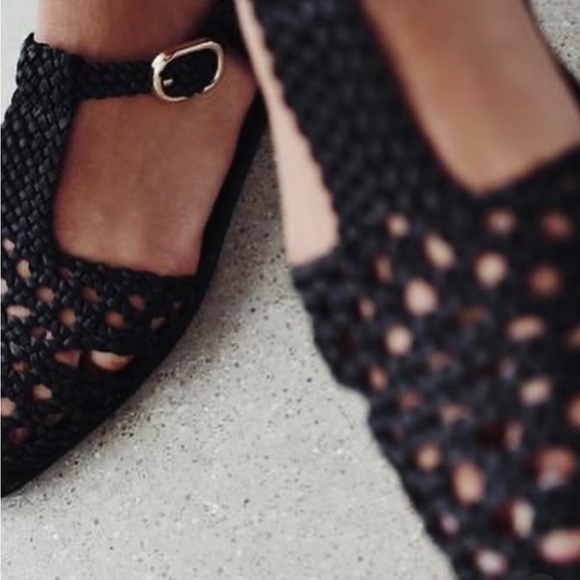 Zara Flat Cage Sandals in Black - Picture 4 of 11